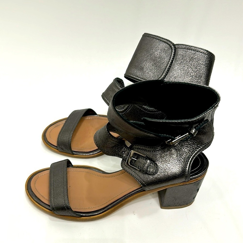 Laurence Dacade Silver Metallic Heeled Sandals size 39.5